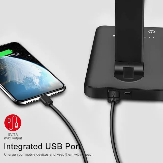 Alt view image 7 of 7 - AFROG 8-in-1 4th Gen Multifunctional LED Desk Lamp with 10W Fast Wireless Charger,USB Charging Port,1200Lux Super Bright,5 Lighting Mode,7 Brightness£¬40 Min Timer,Night Light Function,5000K