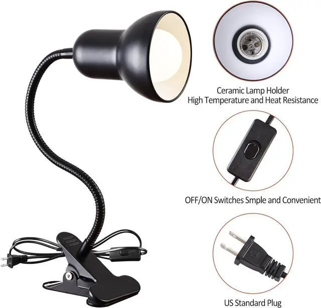 Alt view image 4 of 7 - Clip on Desk Lamp, 360° Rotating Ggooseneck Lamp, Ring Light, Revolutionary Eye-Caring Desk Lamp, Portable Clip-On Reading Light for Bedroom and Office, Study Clamp - The Ideal Home Lighting Solution