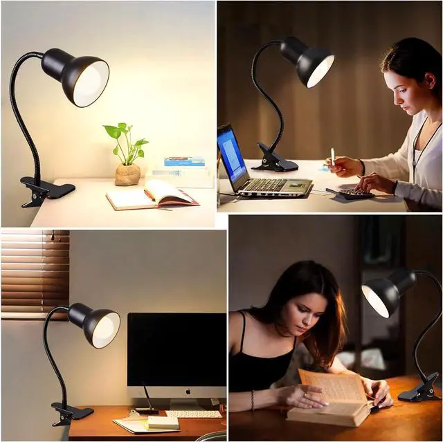 Alt view image 7 of 7 - Clip on Desk Lamp, 360° Rotating Ggooseneck Lamp, Ring Light, Revolutionary Eye-Caring Desk Lamp, Portable Clip-On Reading Light for Bedroom and Office, Study Clamp - The Ideal Home Lighting Solution