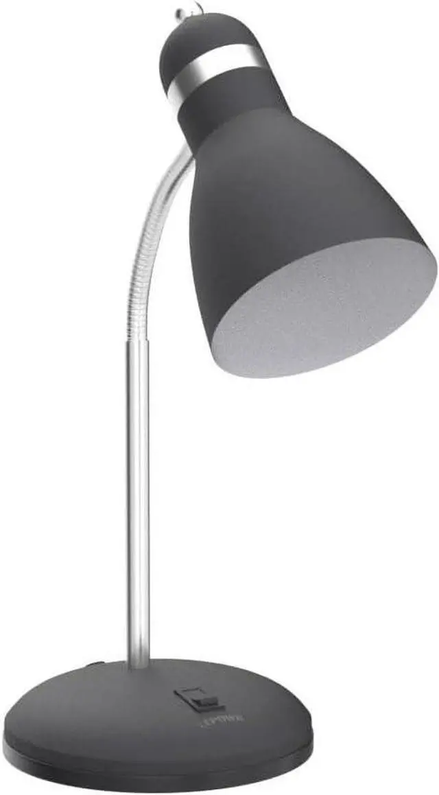 Alt view image 4 of 7 - LEPOWER Metal Desk Lamp, Eye-Caring Table Lamp, Study Lamps with Flexible Goose Neck for Bedroom, Home Office (Matte Black)