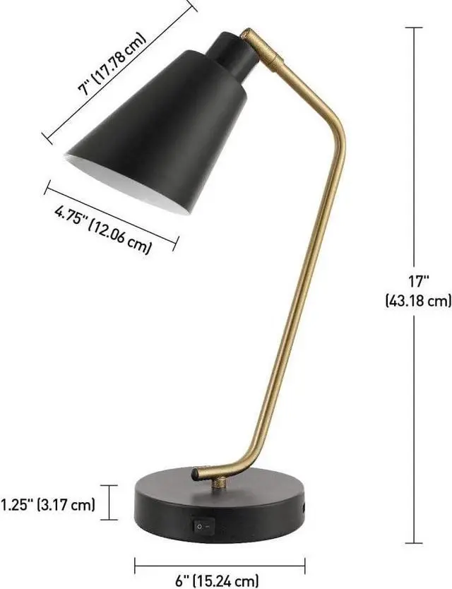 Alt view image 4 of 7 - Globe Electric 52095 Belmont Desk Lamp
