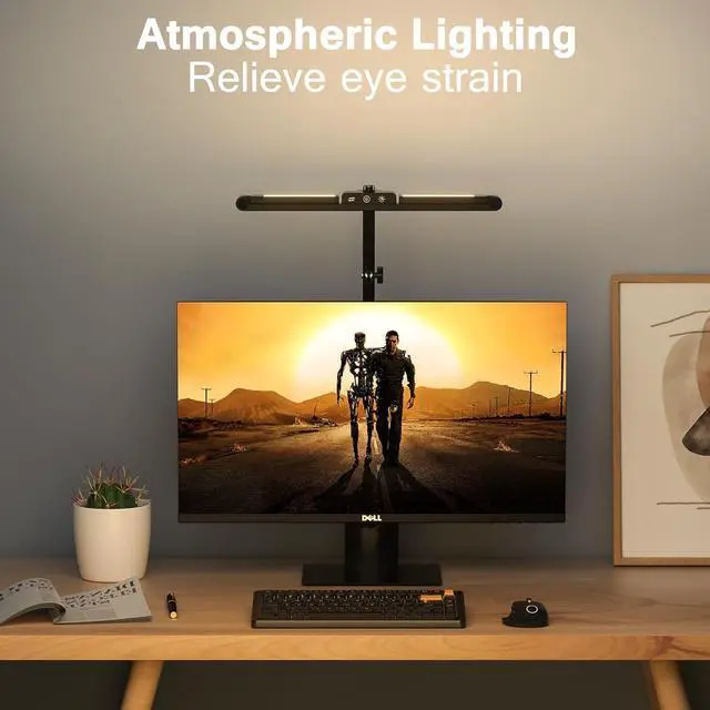 Alt view image 3 of 6 - Led Desk Lamp for Office Home, Architect Desk Lamp with Clamp, Ultra Bright Dimmable Table Light, Stepless Dimming and Tempering Desk Light for Workbench Drafting Reading Study (Black)