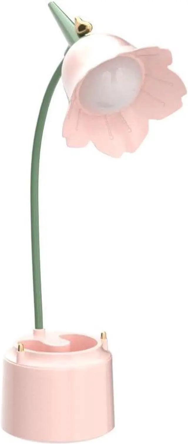 Alt view image 4 of 7 - Neporal Small Desk Lamp, Rechargeable LED Desk Lamp Touch Control with 360° Bendable Adjustable Neck , Kawaii Room Accessories, Dimmable Cute Desk Lamp, Pink