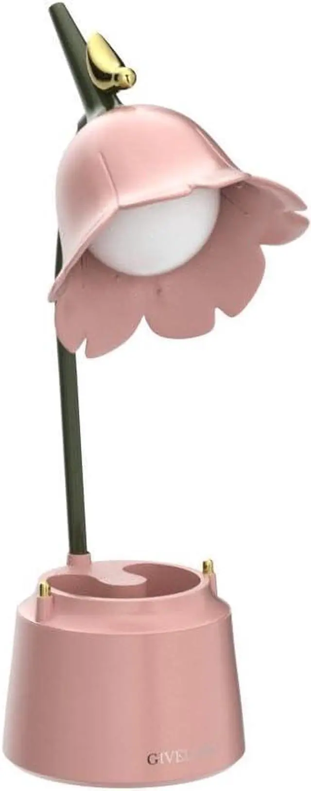 Alt view image 4 of 7 - Pink Desk Lamp, Rechargeable LED with USB Charging, 3 Color Modes & Stepless Dimming, Cute for College Dorm Bedroom Reading