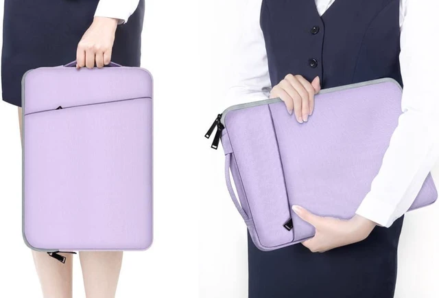 Alt view image 7 of 7 - 17 17.3 inch Laptop Bag for Women Computer Sleeve Case Compatible with Pavilion 17/ Envy 17/ / IdeaPad/LG Gram/MSI/ Notebook/Razer Blade Pro 17 Purple