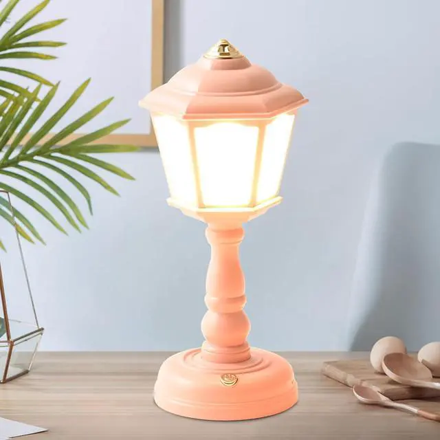 Alt view image 7 of 7 - Mini Desk lamp Vintage, LED Desk Lamp Dimmable Table Lamp Reading Lamp with USB Charging Port, Sensitive Control, Eye-Caring Office Lamp,Very Beautiful Decorative Desk lamp (Pink)