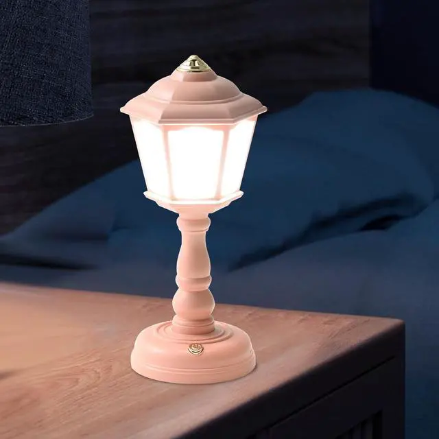 Alt view image 6 of 7 - Mini Desk lamp Vintage, LED Desk Lamp Dimmable Table Lamp Reading Lamp with USB Charging Port, Sensitive Control, Eye-Caring Office Lamp,Very Beautiful Decorative Desk lamp (Pink)