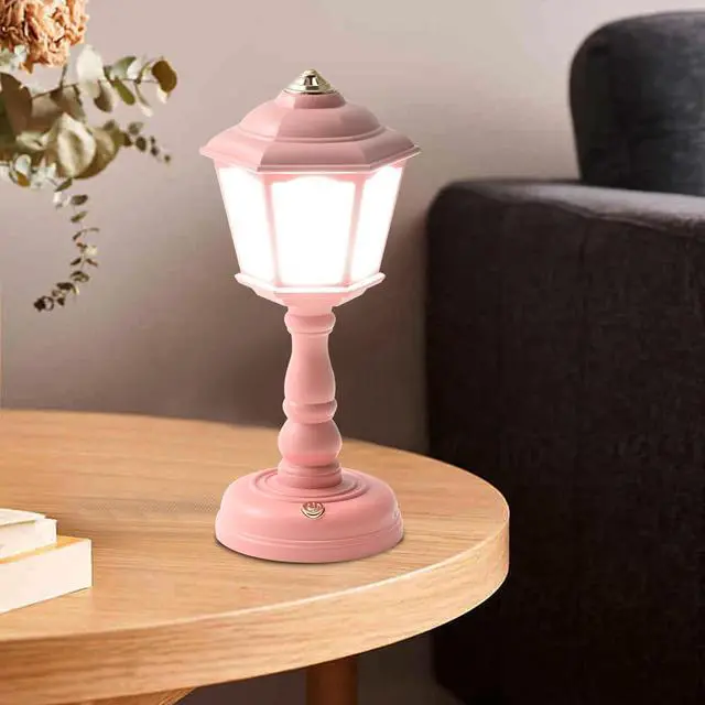 Alt view image 5 of 7 - Mini Desk lamp Vintage, LED Desk Lamp Dimmable Table Lamp Reading Lamp with USB Charging Port, Sensitive Control, Eye-Caring Office Lamp,Very Beautiful Decorative Desk lamp (Pink)