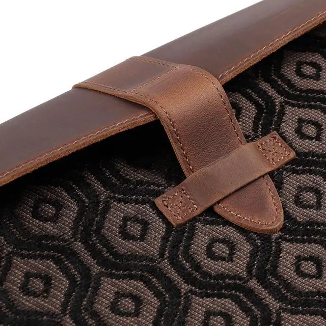 Alt view image 3 of 6 - Top Grain Leather Macbook Bag Laptop Sleeve for MacBook Pro and MacBook Air Case - 14 Inch - 13 Inch (M2, M2 Pro, M2 Max, M1) - 13.3 Inch - iPad Pro 12.9 Inch - 2020 2021, 2022 and 2023 Models