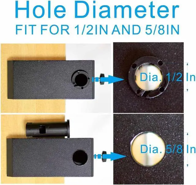 Alt view image 5 of 7 - Replacement Heavy Duty C Clamp for 1/2 Base Magnifying LampXINME Desk LampSwing Arm LampPhone MountI pad MountTablet HolderMic Holder (G2 BLACK)