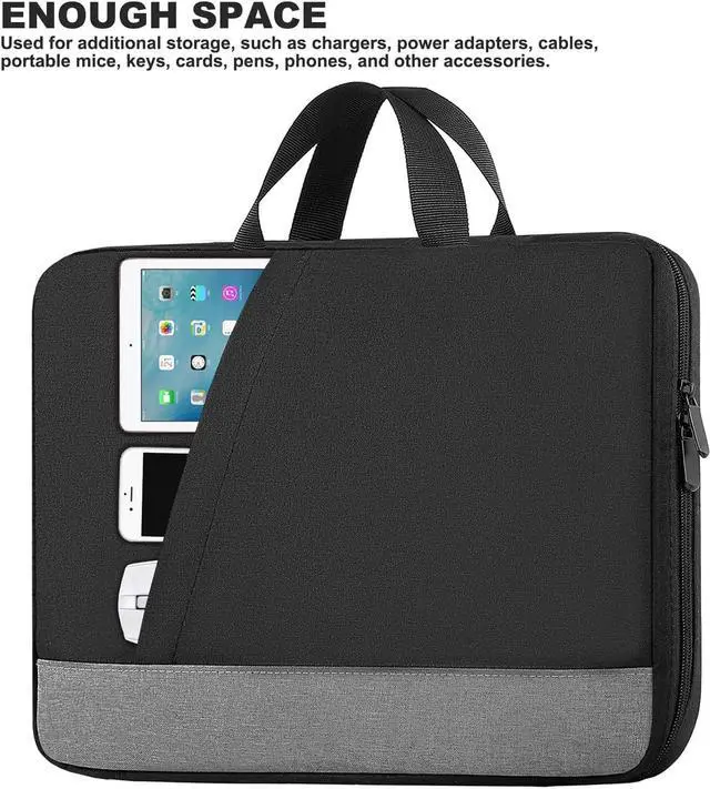 Alt view image 3 of 7 - Laptop Case Sleeve 15.6 Inch TSA Laptop travel Bag Computer Cover for Men Women Water Resistant Carrying Slim Laptop Sleeve Compatible for HP      Notebook Black