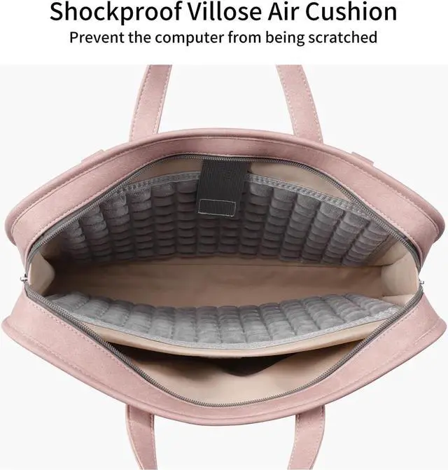 Alt view image 3 of 7 - Protective Sleeve Case Bag Compatible with MacBook Pro 16 Inch, 15.6 inch, HP, Dell, Acer Aspire, Asus Notebook, Computer Bag with Shoulder Strap,Pocket,Handle, Pink