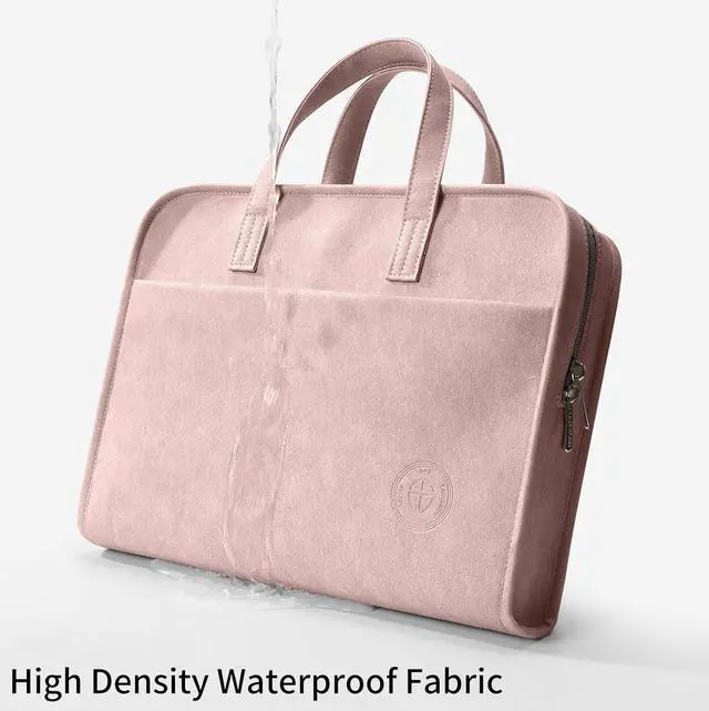 Alt view image 5 of 7 - Protective Sleeve Case Bag Compatible with MacBook Pro 16 Inch, 15.6 inch, HP, Dell, Acer Aspire, Asus Notebook, Computer Bag with Shoulder Strap,Pocket,Handle, Pink