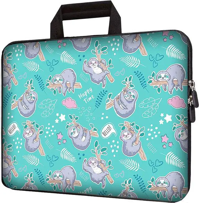Main image of 15 inch Neoprene Laptop Carrying Bag Chromebook Case Notebook Ultrabook Bag Tablet Travel Cover with Handle Zipper Carrying Sleeve Case Bag Fits 14 15 15.4 inch Netbook/Laptop (Sloth)