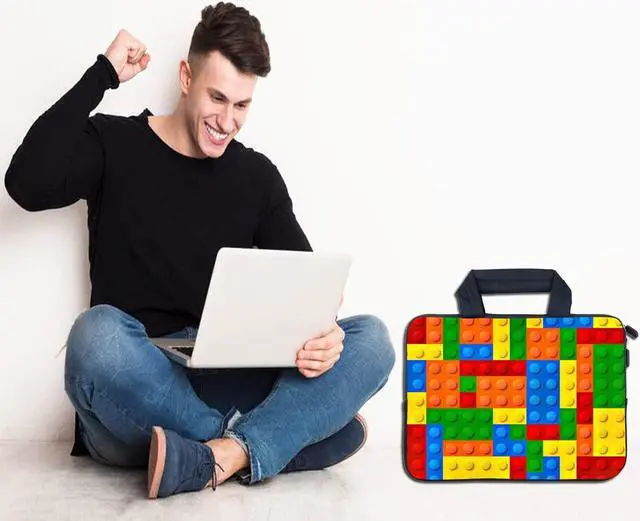 Alt view image 7 of 7 - laptop sleeves 11.6" 12" Laptop Handle Bag Neoprene Notebook Carrying Pouch Chromebook Sleeves case Ultrabook Case Tablet Cover Fit Apple MacBook Air HP DELL Lenovo Asus (AMR12-06)