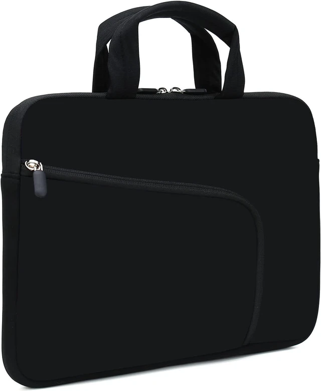 Main image of 11.6" 12.2 inches Laptop Sleeve Chromebook Case Ultrabook Case Notebook Sleeve Tablet Case Neoprene Handle Sleeve for Men Women, Two Pockets Fit Apple MacBook Air Samsung Acer HP DELL(Black)