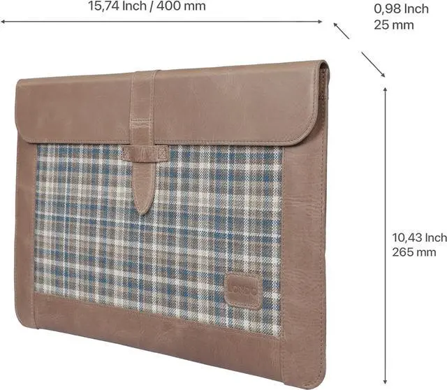 Alt view image 2 of 6 - Top Grain Leather Macbook Bag Laptop Sleeve for MacBook Pro and MacBook Air Case - 16 Inch - 15 Inch - 15.5 Inch (M2, M2 Pro, M2 Max, M1) 2020 2021, 2022 and 2023 Models