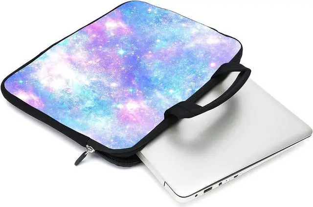 Alt view image 3 of 6 - 11.6 12 12.1 Inch Laptop Carrying Bag Protective Chromebook Case Pouch Netbook Notebook Ultrabook Bag Tablet Sleeve Cover Travel Briefcase with Handle For Men Women (galaxy-1)