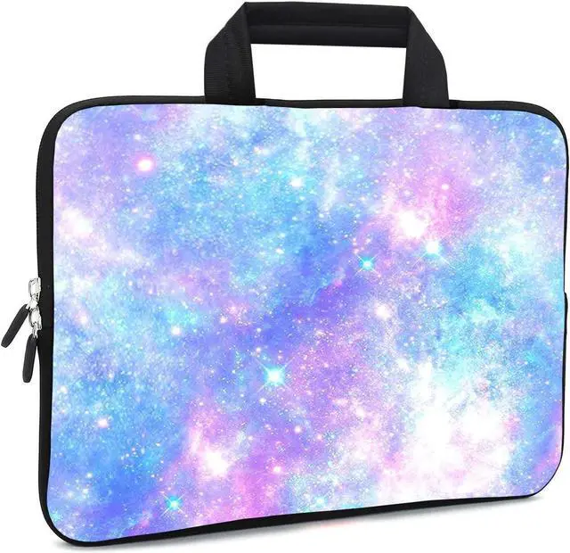 Alt view image 4 of 6 - 11.6 12 12.1 Inch Laptop Carrying Bag Protective Chromebook Case Pouch Netbook Notebook Ultrabook Bag Tablet Sleeve Cover Travel Briefcase with Handle For Men Women (galaxy-1)