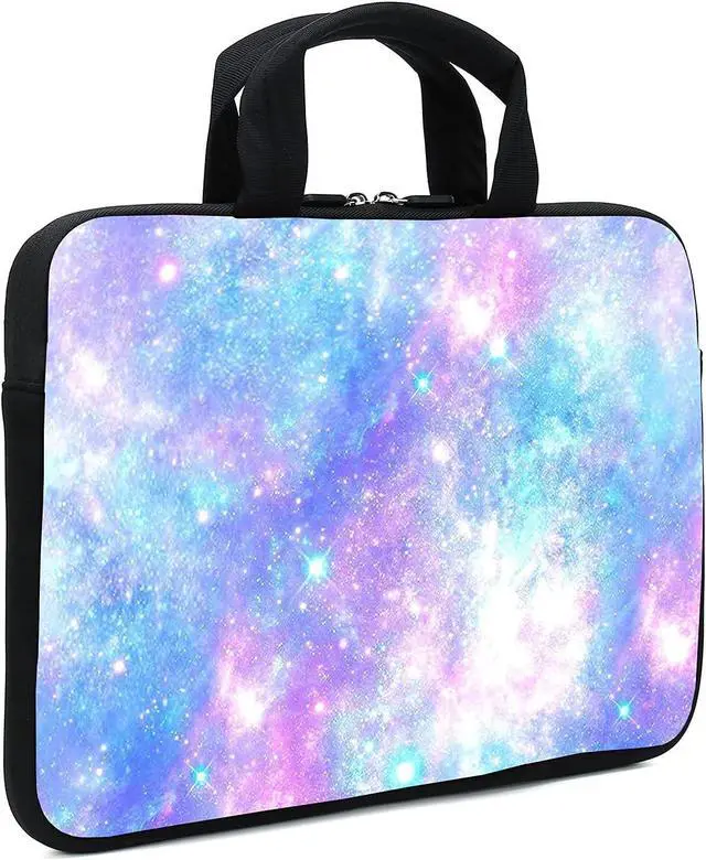 Alt view image 2 of 6 - 11.6 12 12.1 Inch Laptop Carrying Bag Protective Chromebook Case Pouch Netbook Notebook Ultrabook Bag Tablet Sleeve Cover Travel Briefcase with Handle For Men Women (galaxy-1)
