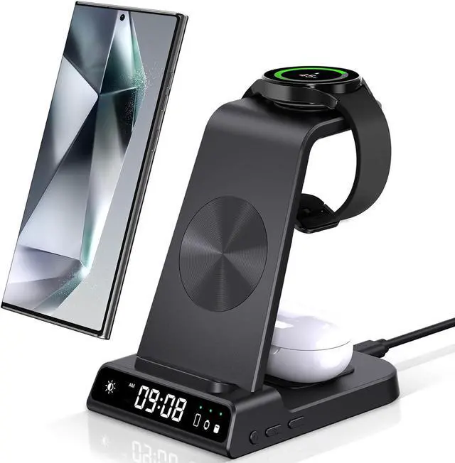 Main image of Wireless Charger for , 3 in 1 Wireless Charging Station for  Galaxy S24 Ultra/S23 Ultra/S22/S21/Note 20/Z Flip 5/Fold 5,  Watch Charger for Galaxy Watch 6/5/4, Galaxy Buds 2/Pro/+