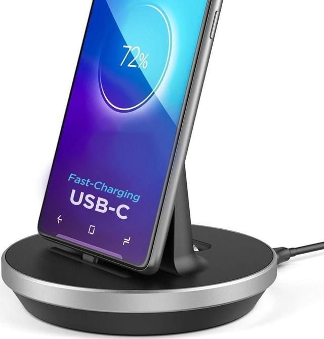 Main image of Desktop Charging Stand for USB-C Phone and Tablets, Adjustable Case-Friendly Dock Station Charger, Super Fast Charge Compatible (Wired Type-C)