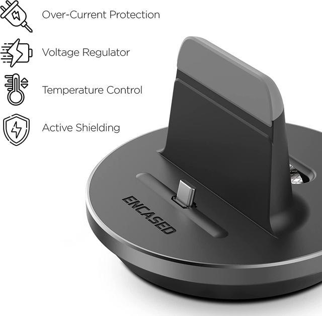 Alt view image 2 of 7 - Desktop Charging Stand for USB-C Phone and Tablets, Adjustable Case-Friendly Dock Station Charger, Super Fast Charge Compatible (Wired Type-C)