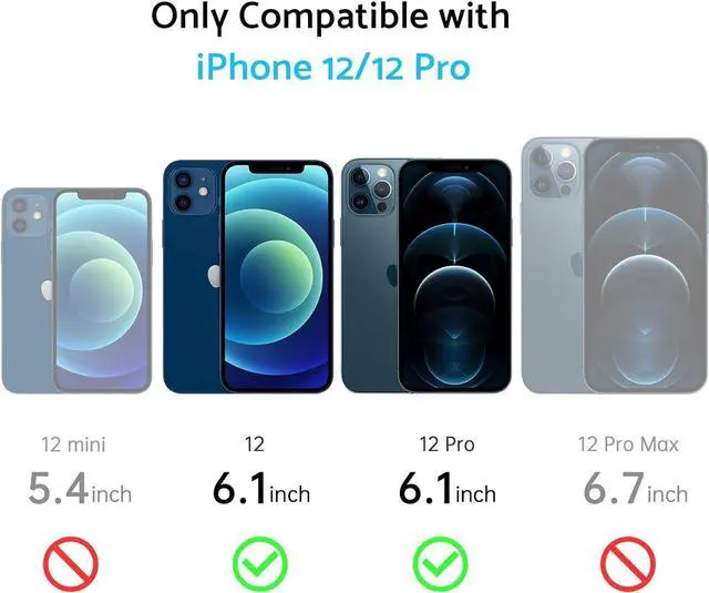 Alt view image 7 of 7 - Anqrp Designed for iPhone 12/12 Pro Case, [Compatible with Magsafe] Super Soft Silicone Translucent Phone Case Cover for iPhone 12 6.1 inch, Blue