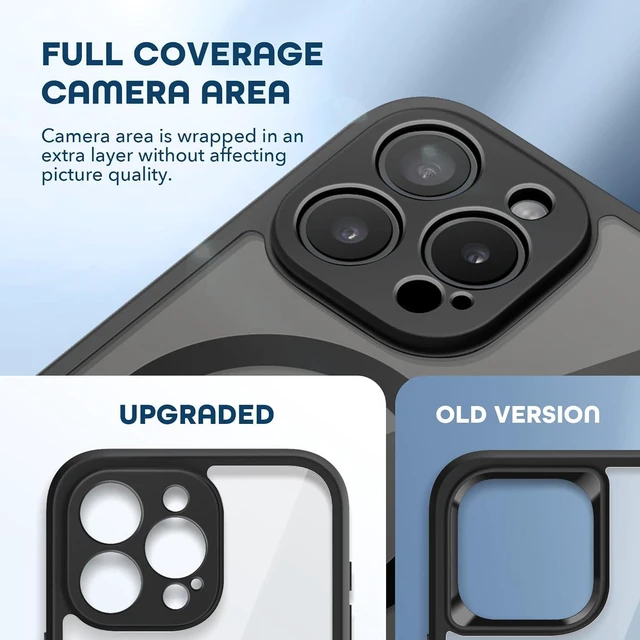 Alt view image 3 of 7 - for iPhone 15 Pro Case Compatible with MagSafe Black