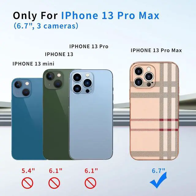 Alt view image 2 of 7 - Phone Case for Apple iPhone 13 Pro Max, Fashion Designer Leather Phone Case, Soft TPU Drop Protection Shockproof Protective Phone Holder Women