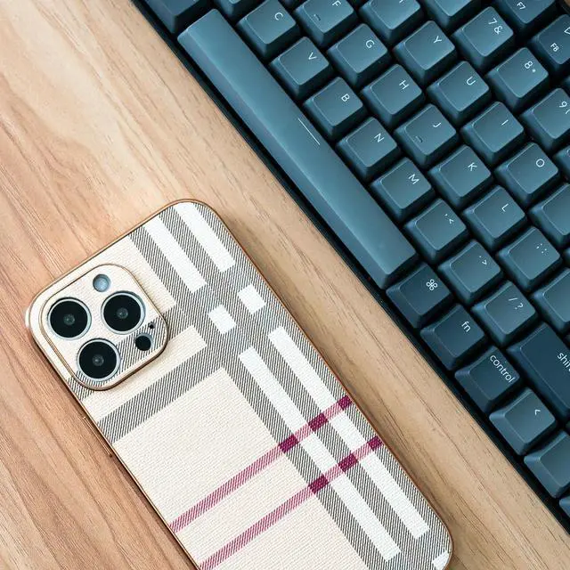 Alt view image 5 of 7 - Phone Case for Apple iPhone 13 Pro Max, Fashion Designer Leather Phone Case, Soft TPU Drop Protection Shockproof Protective Phone Holder Women