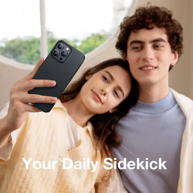 Alt view image 5 of 6 - Slim Fit Designed for iPhone 14 Pro Max Case 6.7 inch, Ultra-Thin 14 Pro Max Case 2022, Lightweight Hard PC Cover Phone Cases, Black, OriginFit