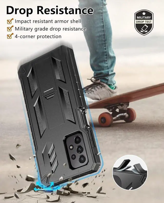 Alt view image 5 of 7 - FNTCASE for Samsung Galaxy A23 5G Case: Heavy Duty Rugged Military Grade Shockproof TPU Full Protective Shell with Kickstand Durable A23 4G LTE Phonecase Cell Phone Cover