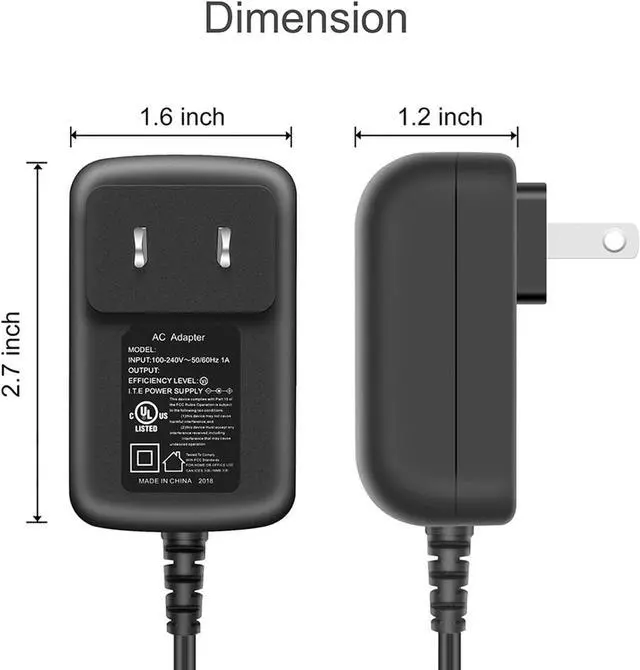Alt view image 5 of 6 - 15V 1A Power Cord Fit for Peak 800A 600A 1000A 400A 500A Car Jump Starter UL Listed Power Supply Charger for 2000A D25 GP03B Peak Portable Battery Booster