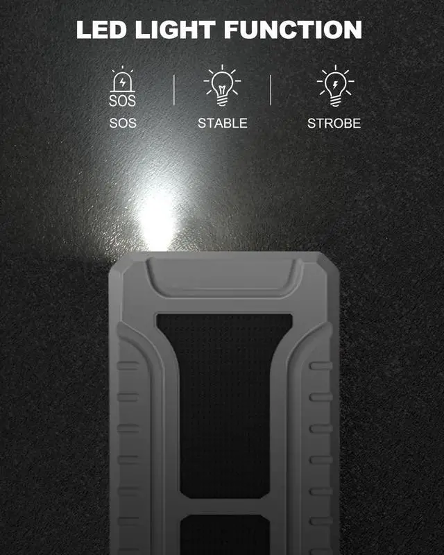 Alt view image 3 of 6 - Car Jump Starter, 4000A Peak Battery Jump Starter (for All Gas or Up to 10L Diesel), Portable Battery Booster Power Pack, 12V Auto Jump Box with LED Light,Power Bank, USB Quick Charge
