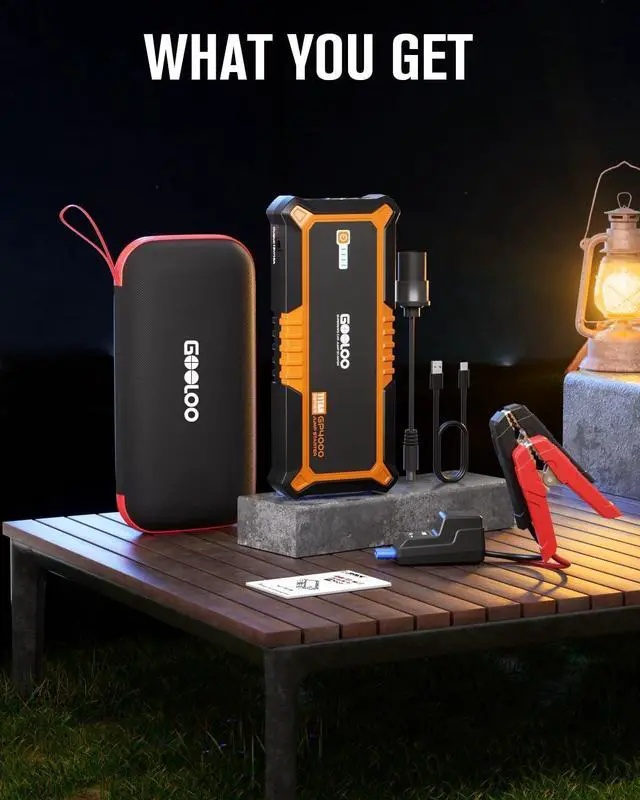 Alt view image 7 of 7 - GOOLOO GP4000-4000A & 24000mAh 12V Car Battery Jumper Starter Portable