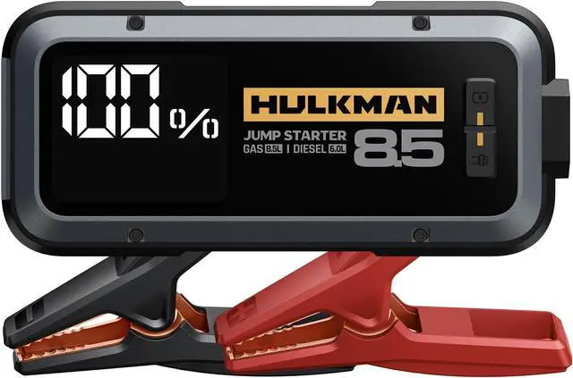 Main image of HULKMAN Alpha85 Smart JumpStarter 2000 Amp 20000mAh Car Starter for up to 8.5L Gas and 6L Diesel Engines with Boost Function for Totally Dead Battery 12V Lithium Portable Car Battery Booster Pack