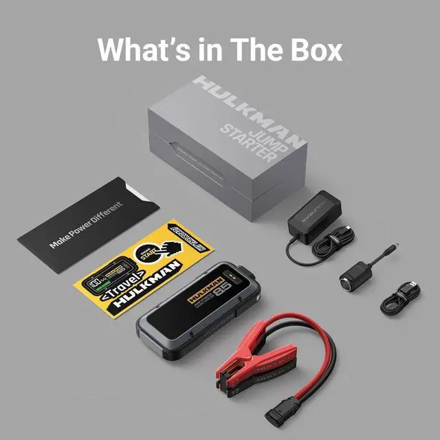 Alt view image 7 of 7 - HULKMAN Alpha85 Smart JumpStarter 2000 Amp 20000mAh Car Starter for up to 8.5L Gas and 6L Diesel Engines with Boost Function for Totally Dead Battery 12V Lithium Portable Car Battery Booster Pack
