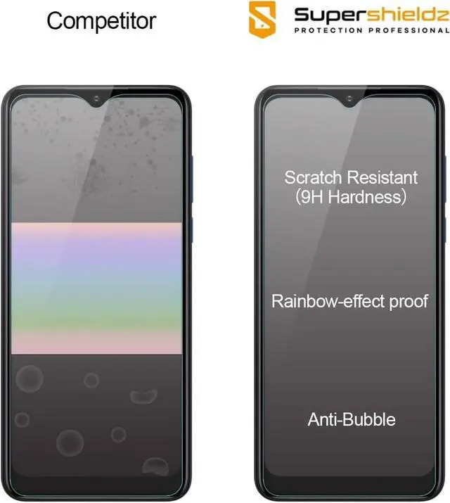 Alt view image 2 of 5 - (3 Pack) Designed for Motorola Moto G Pure Tempered Glass Screen Protector Anti Scratch Bubble Free