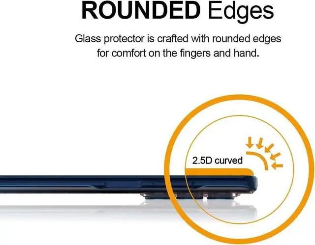 Alt view image 3 of 5 - (3 Pack) Designed for Motorola Edge (2021) / Motorola Edge 5G UW Tempered Glass Screen Protector Anti Scratch Bubble Free