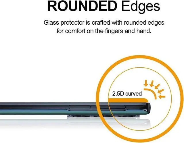 Alt view image 3 of 5 - Supershieldz (2 Pack) Designed for Motorola Edge+ / Plus (2022 Model Only) and Motorola Edge+ / Plus 5G UW Tempered Glass Screen Protector, Anti Scratch, Bubble Free