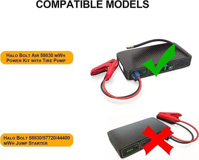 Alt view image 2 of 7 - BOVKE Travel Case for Halo Bolt Air 58830mWh/Air+ 55500 mWh Portable Emergency Power Kit Car Jump Starter with Tire Pump, Car Charger Phone Laptop Battery Holder, Mesh Pocket fit Jumper Cables, Black
