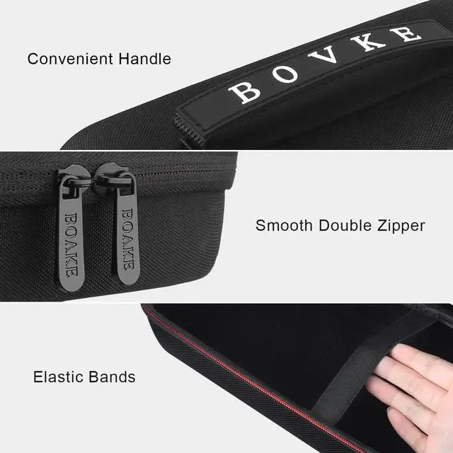 Alt view image 4 of 7 - BOVKE Travel Case for Halo Bolt Air 58830mWh/Air+ 55500 mWh Portable Emergency Power Kit Car Jump Starter with Tire Pump, Car Charger Phone Laptop Battery Holder, Mesh Pocket fit Jumper Cables, Black