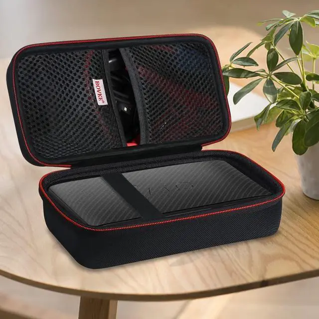Alt view image 7 of 7 - BOVKE Travel Case for Halo Bolt Air 58830mWh/Air+ 55500 mWh Portable Emergency Power Kit Car Jump Starter with Tire Pump, Car Charger Phone Laptop Battery Holder, Mesh Pocket fit Jumper Cables, Black