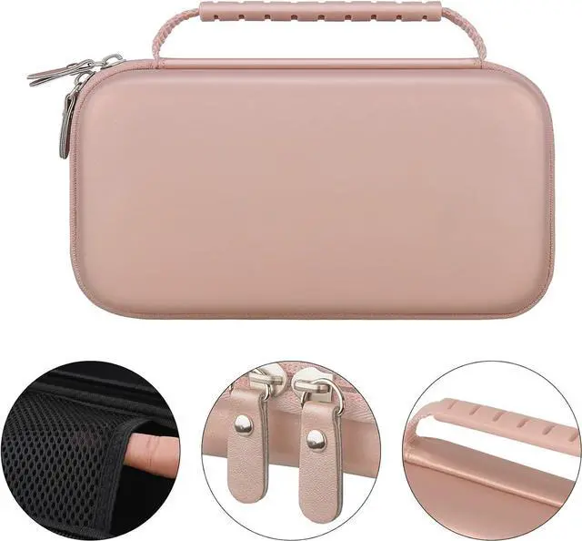 Alt view image 3 of 7 - Canboc Hard Carrying Case for Halo Bolt Air 58830 mWh/Halo Bolt Air+ 55500/HALO Bolt Air+ 1750 Portable Car Battery Jump Starter, Mesh Bag fit Jump Cables, AC Outlet, Charger, Rose Gold