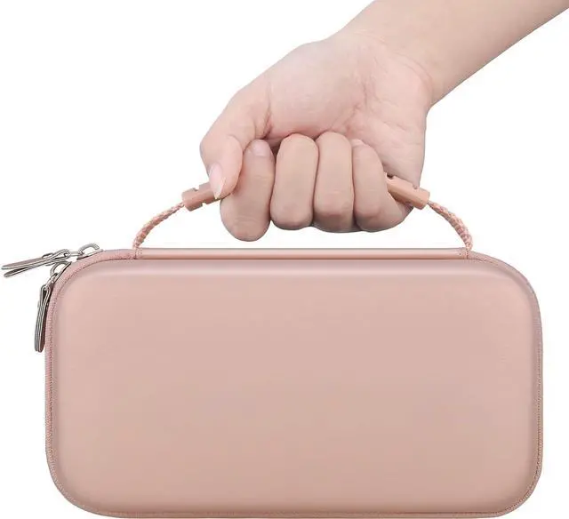 Alt view image 5 of 7 - Canboc Hard Carrying Case for Halo Bolt Air 58830 mWh/Halo Bolt Air+ 55500/HALO Bolt Air+ 1750 Portable Car Battery Jump Starter, Mesh Bag fit Jump Cables, AC Outlet, Charger, Rose Gold