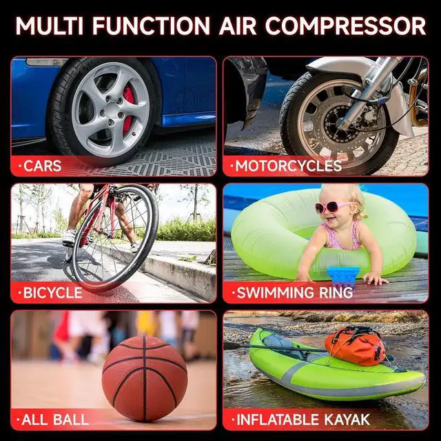 Alt view image 4 of 7 - Chenergy Car Battery Jump Starter with Air Compressor Portable Tire Inflator,260PSI 1000Amp Battery Booster Jumper Box(Up to 5L Gas or 5L Diesel) Power Station 12V DC Outlet USB Port,LED Light