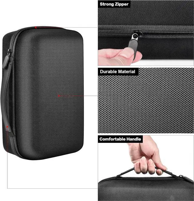 Alt view image 2 of 7 - casmilee Case for Halo Bolt 58830 57720 Air ACDC Max, EVA | Hard EVA Carrying Case with Removable Insert Fits 2 Sizes, Mesh Pocket for Cables & Accessories