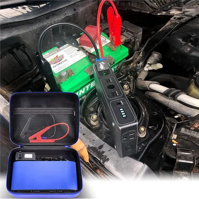 Alt view image 5 of 5 - Case Compatible with Halo Bolt Air 58830/57720/ Air+ 55500/ for ACDC Max Emergency Power Kit Car Jump Starter with Tire Pump. Car Charger Power Bank Holder for Battery Jump Starters -Blue(Box Only)
