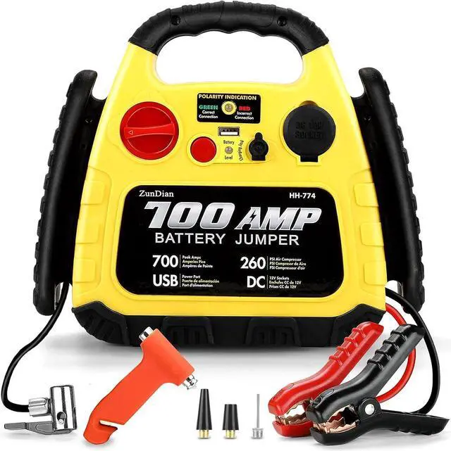 Main image of Jump Starter with Air Compressor 260PSI, 1000A Portable Car Jump Starter, 4-in-1 Battery Booster Pack for Vehicles(3L Gas/Diesel), Safety Jumper Cable with USB/DC Port